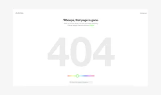 Dribbble 404 page