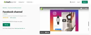 Shopify app page